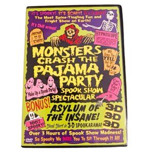 Monsters Crash Pajama Party DVD Spook Show Spectacular includes 3D Glasses